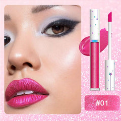 Gloss evpct rose paillette iridescente pour un éclat glamour en soirée.