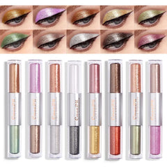 Ombres liquides pailletées Evpct—palette 16 teintes pour divers looks.