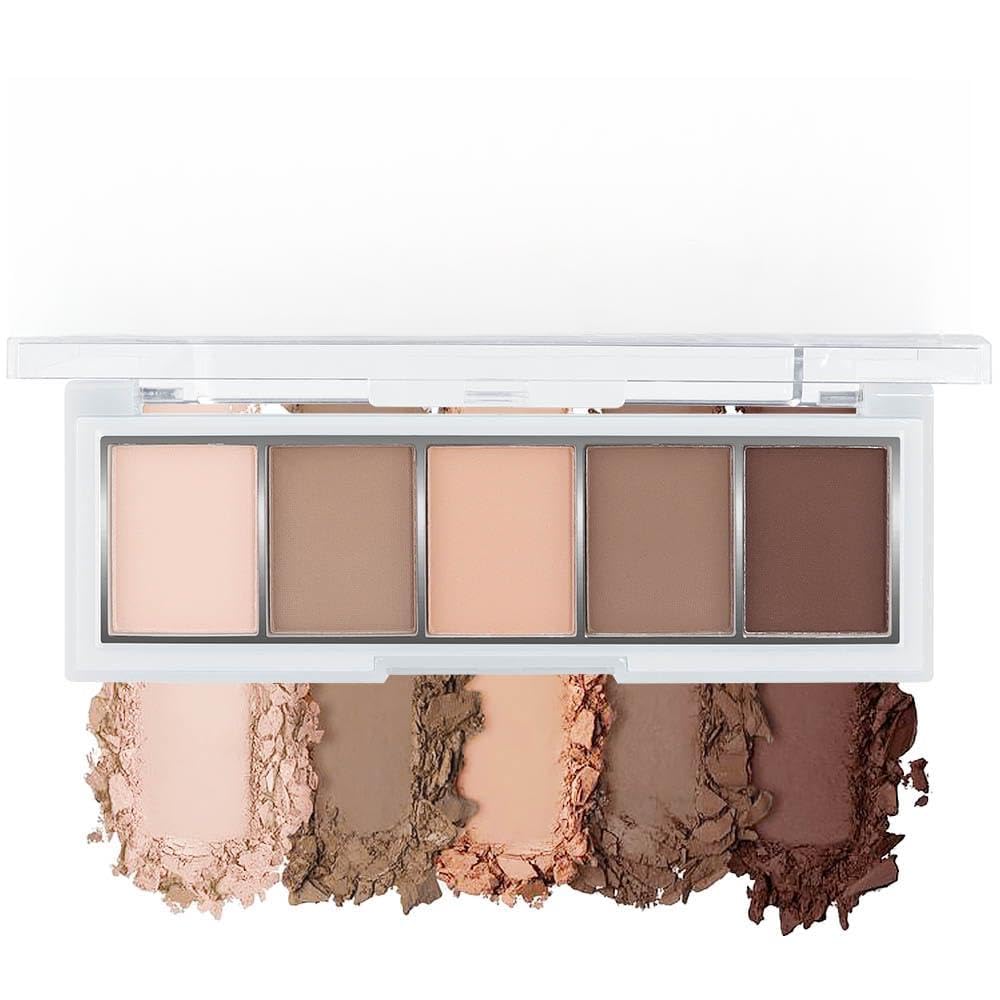 Palette evpct ombre matte rose pale, rendu doux et naturel sur la peau.