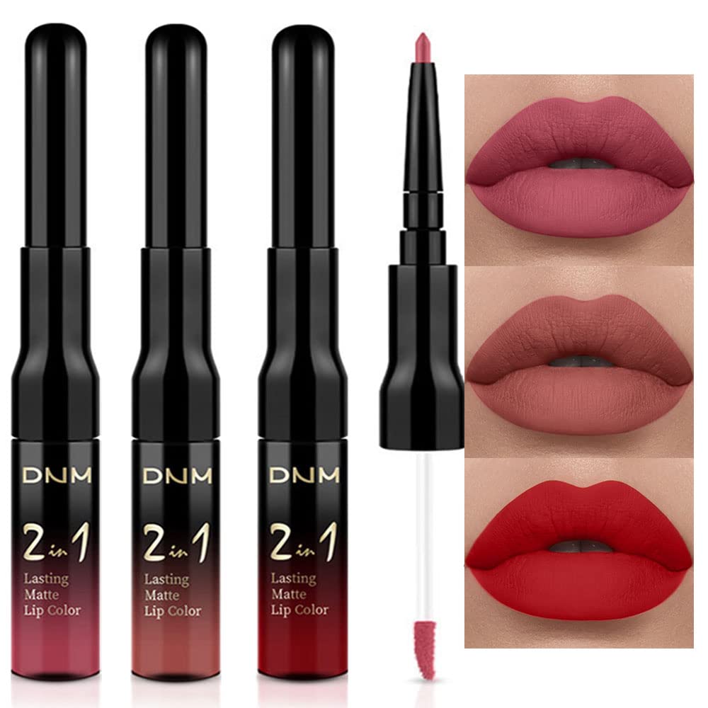 evpct rouge a levres liquide 2 en 1 avec crayon contour pour precision longue tenue