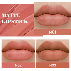 evpct rouge à lèvres mat beige clair – hydratation durable et confort.