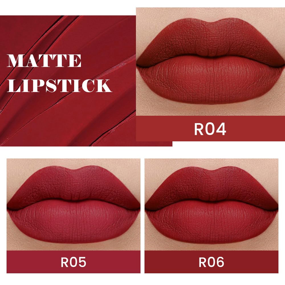evpct rouge profond rouge à lèvres, fini mat durable pour journées actives.