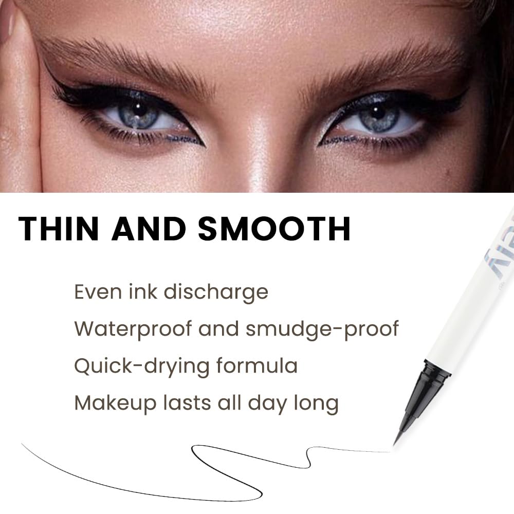 Trait liquide pour les yeux evpct noir pour tracé net et durable.