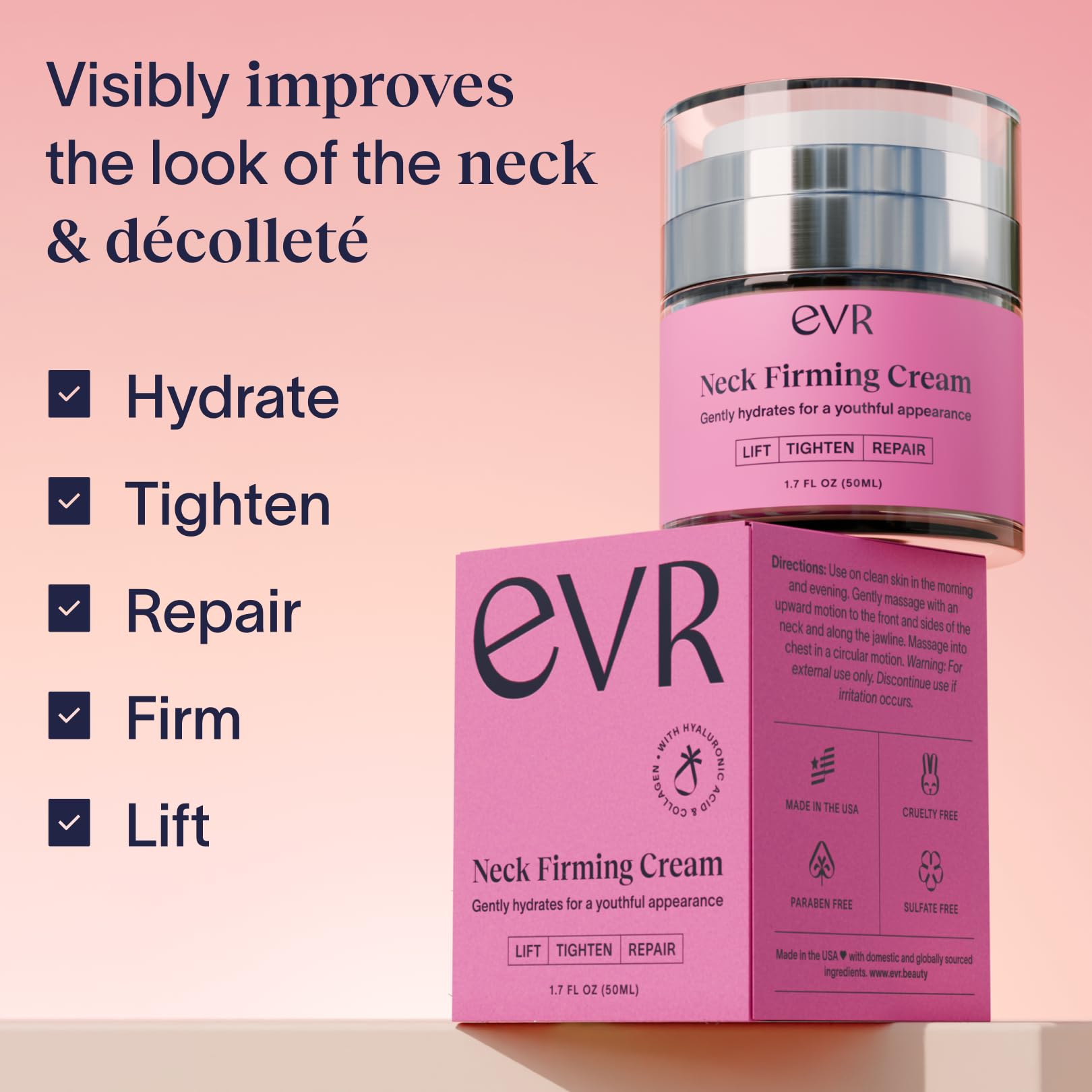 EVR BEAUTY sans-paraben-cruaute: formule douce et respectueuse de la peau.