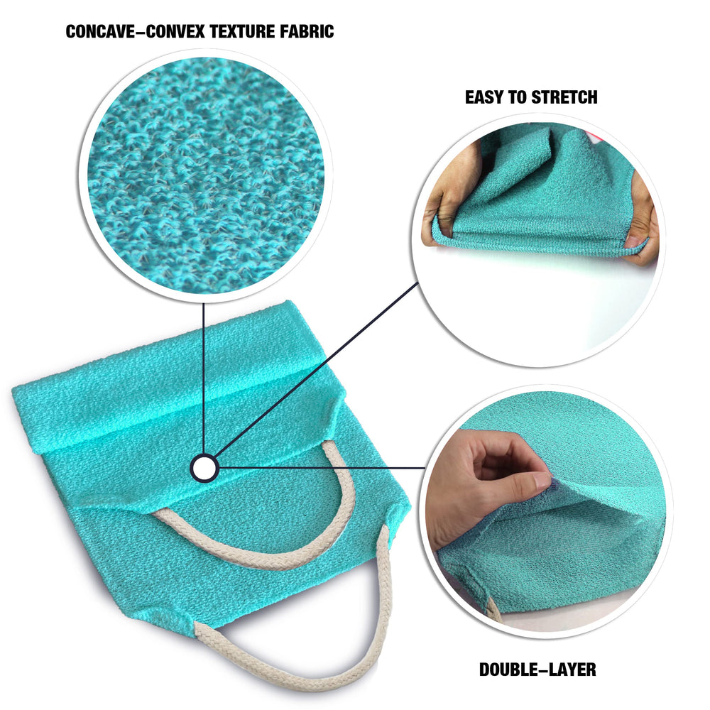 Brosse Evridwear en action sous la douche montrant son utilisation.