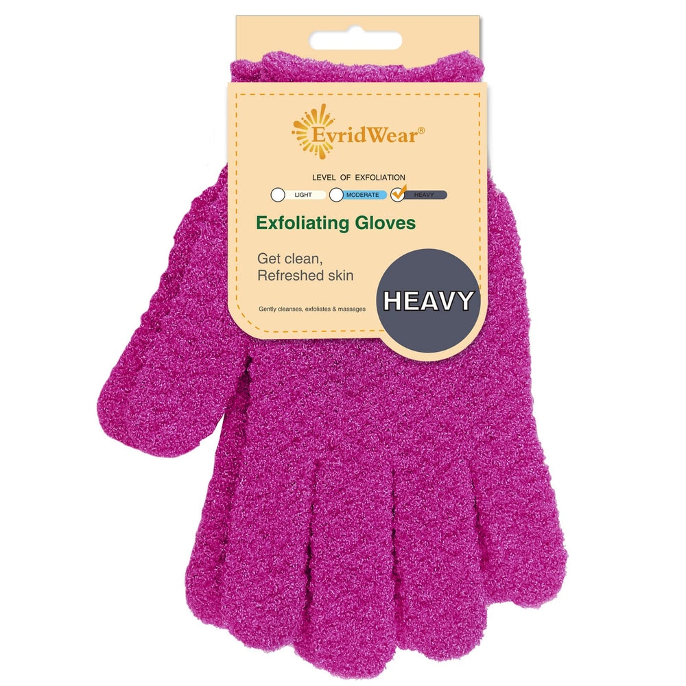Evridwear gants-douche-double-texture exfoliation douce pour la peau.