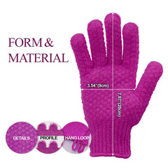 Evridwear gants-douche-double-texture texture rugueuse pour une exfoliation ciblée.
