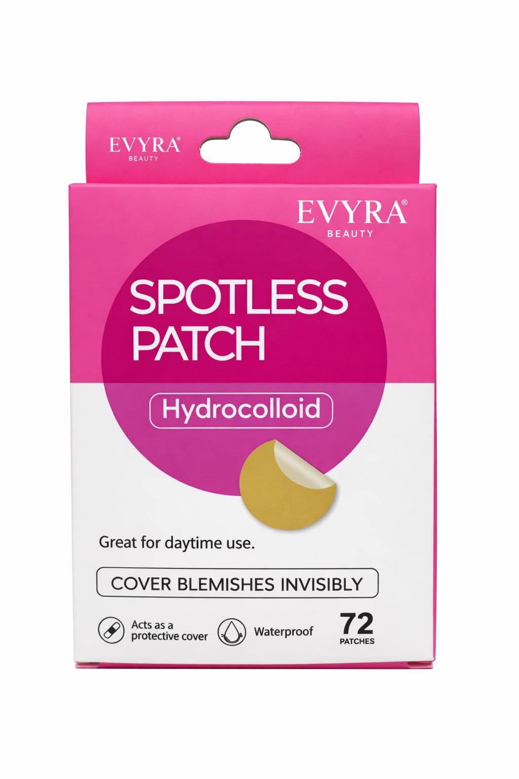 Pansements hydrocolloïdes invisibles Evyra Beauté pour une couverture discrète des imperfections.