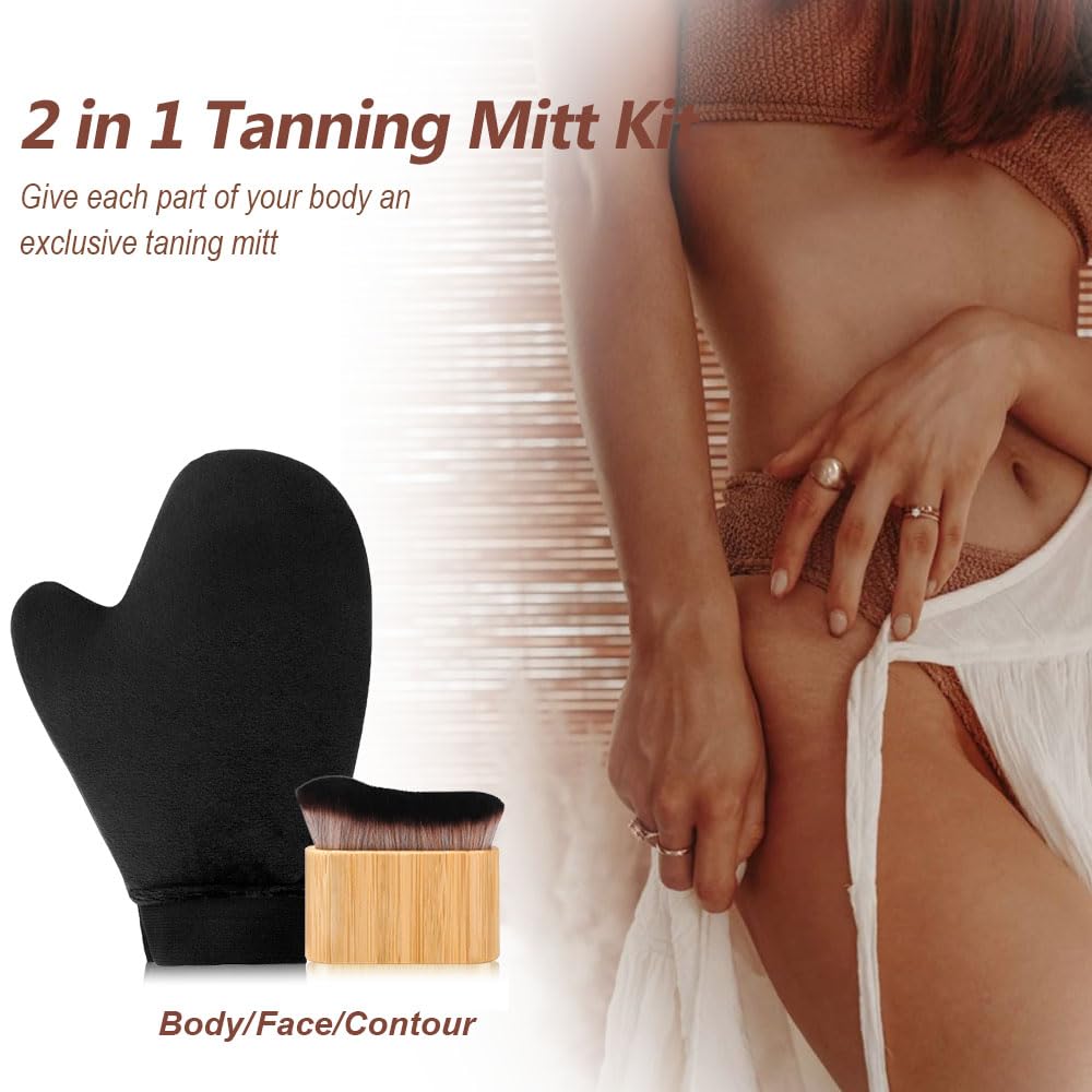 EVYTTA applicateur visage bronzage, précision sur les zones sensibles.
