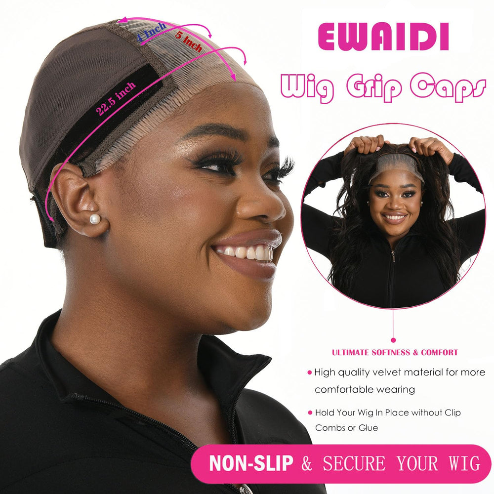 Cap dentelle EWAIDI 4x5 mailles respirantes garde le cuir chevelu frais