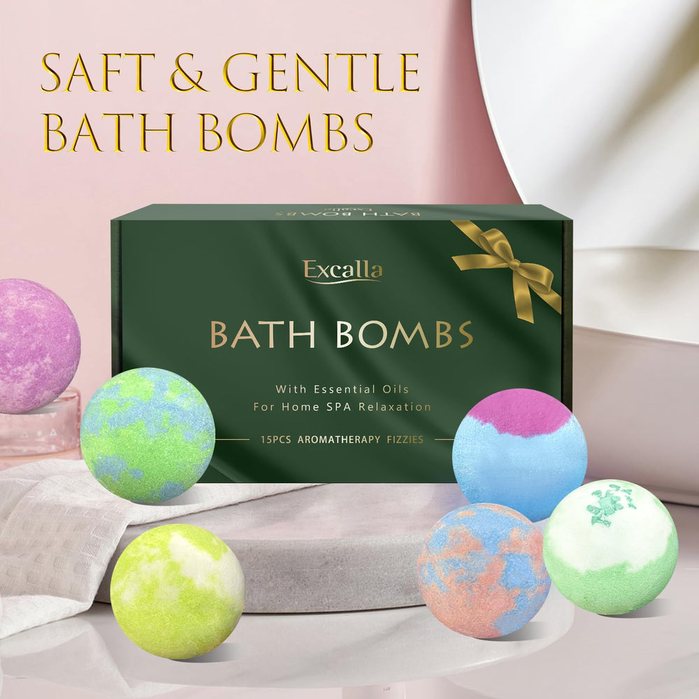 Excalla Bombe de bain Citron-Verveine – énergie rafraîchissante et fraîcheur