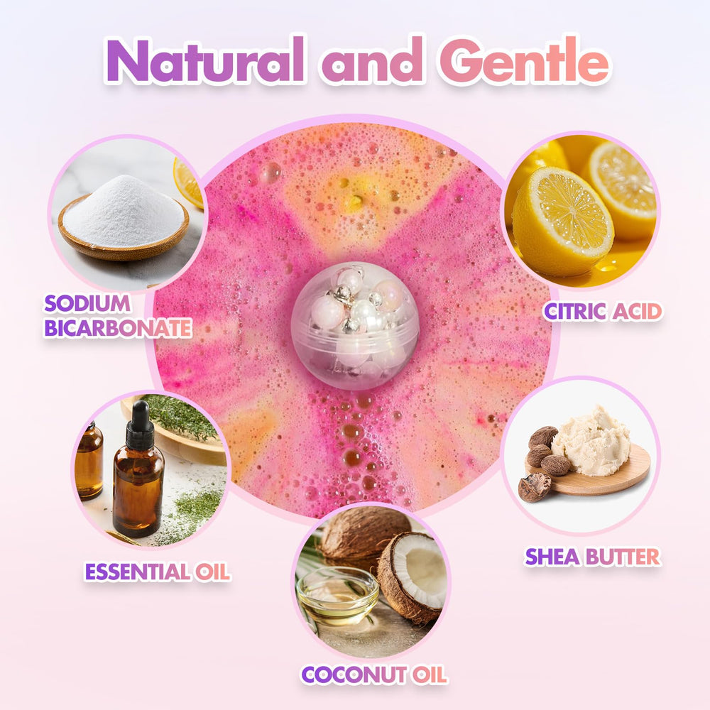 Bombe de bain myrtille Excalla: bulles colorées et parfum fruité.