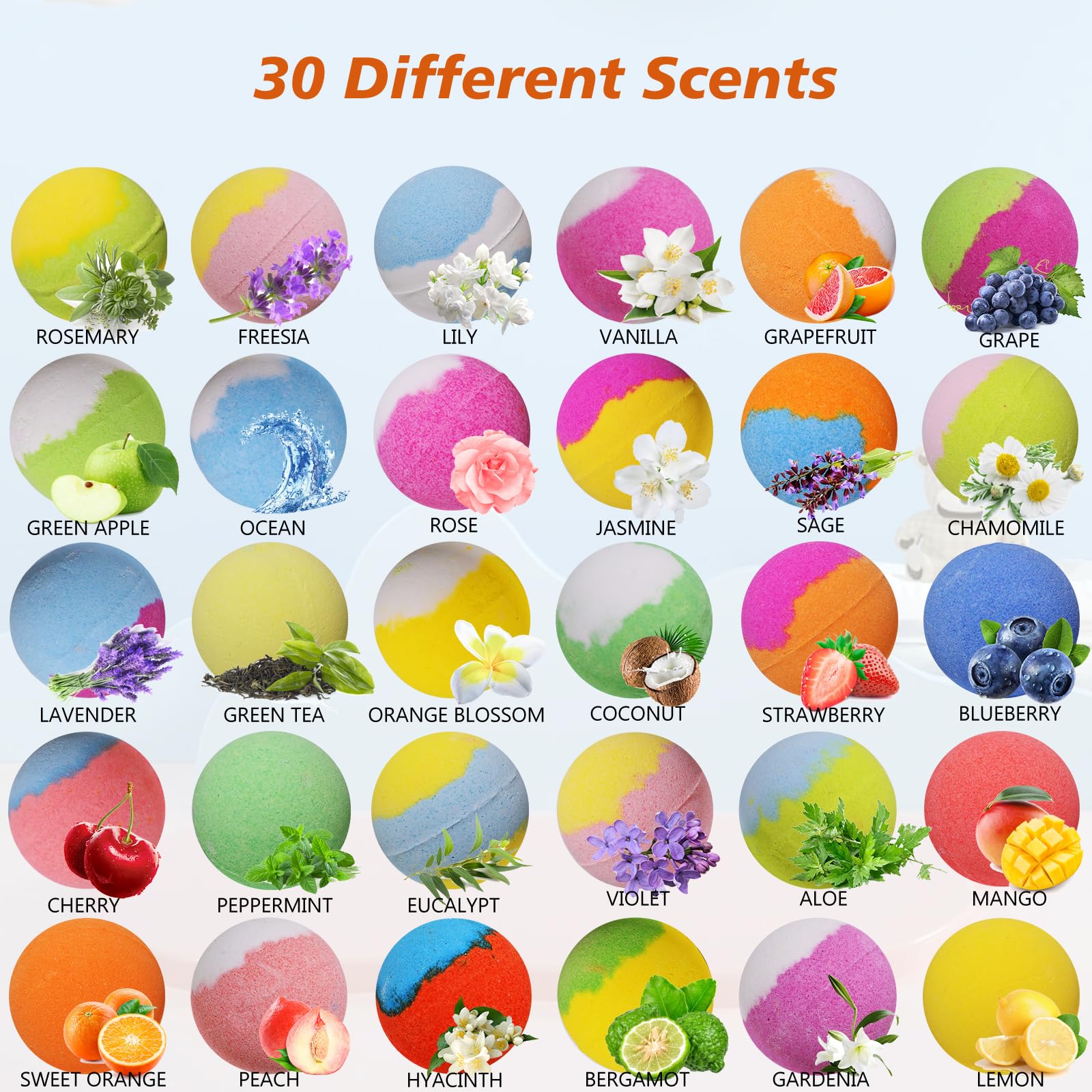 Bombes de bain Excalla aux couleurs vives stimulant l'imagination.