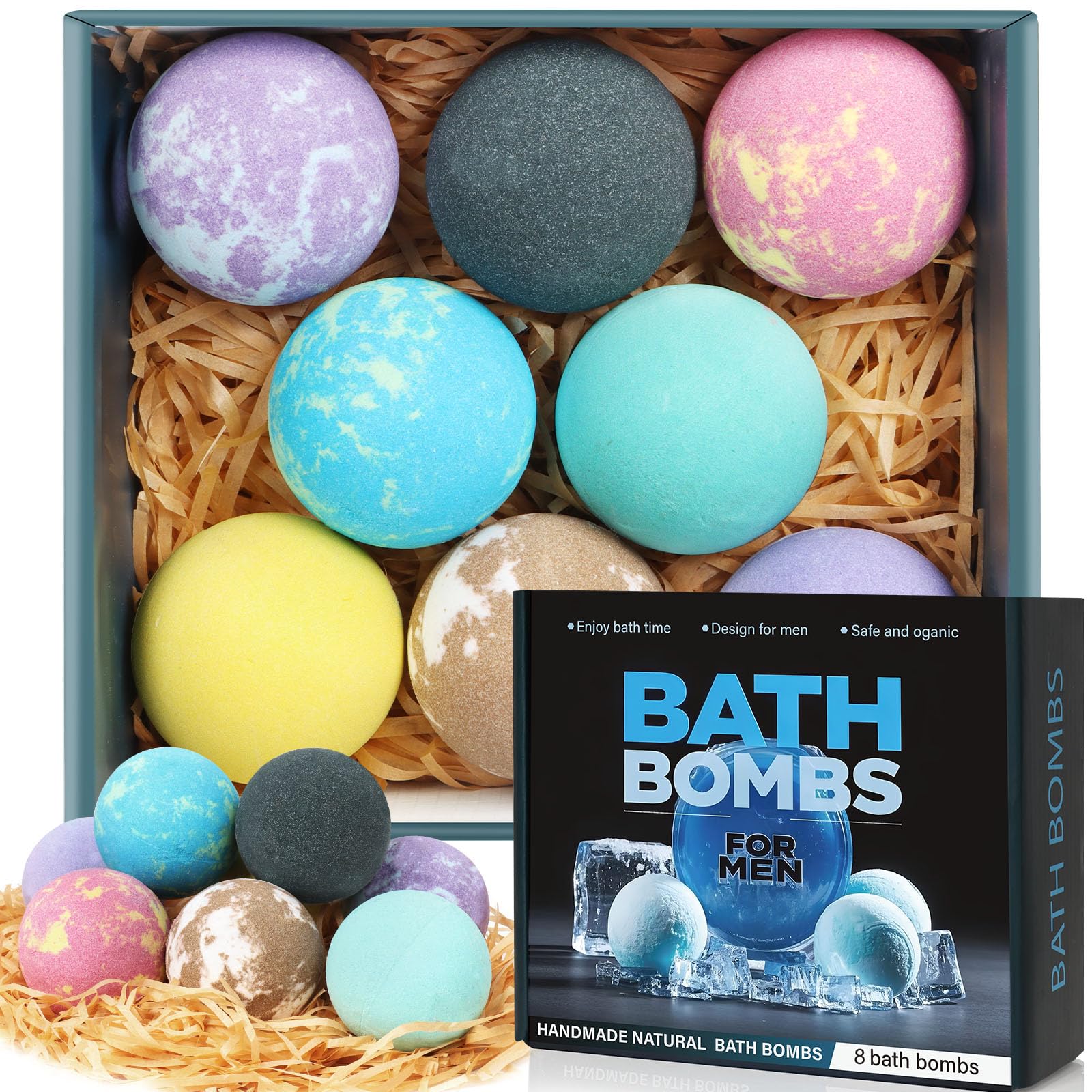 Excalla bombes de bain ensemble 8 parfums pour une expérience spa à la maison.