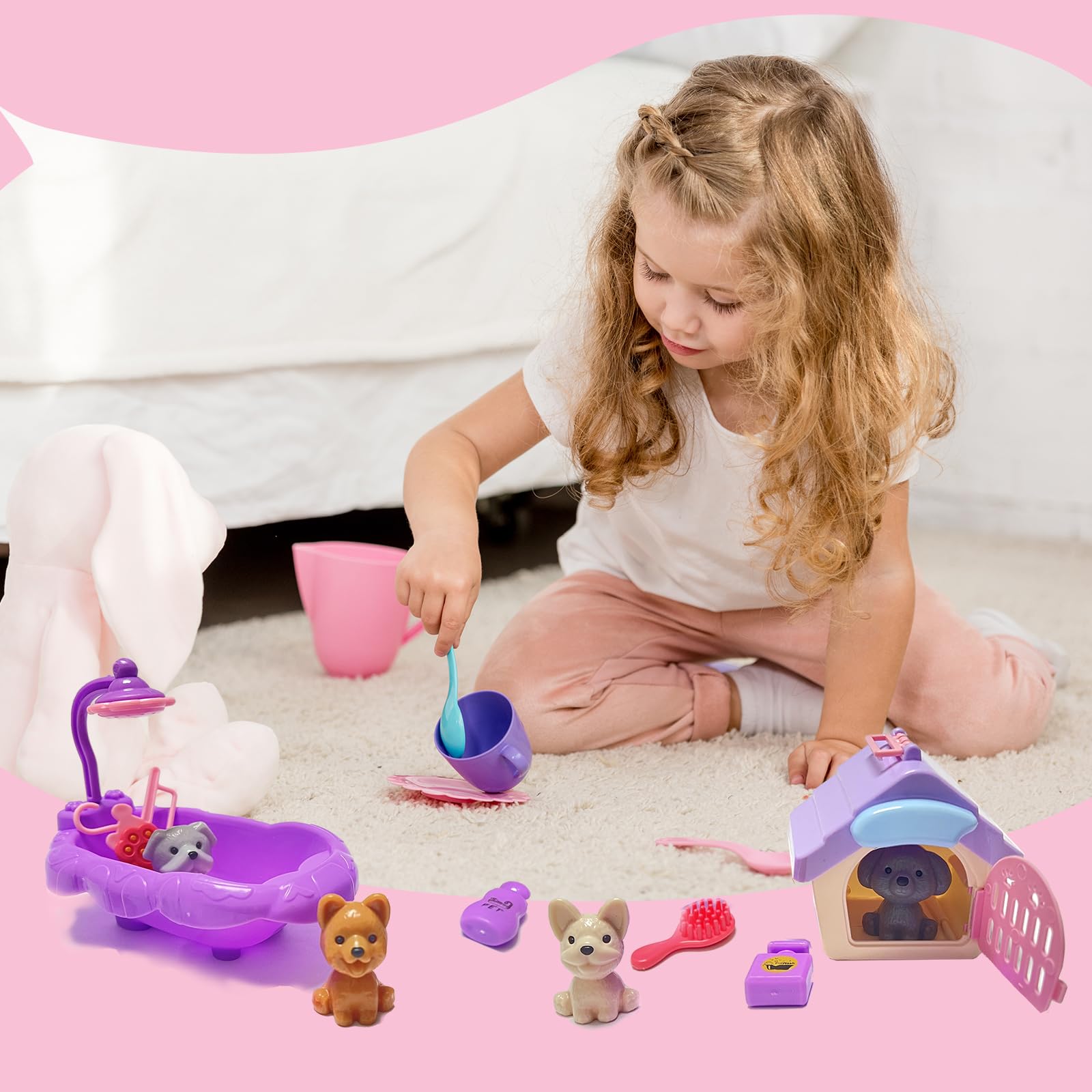 Excalla Coffret Cadeau Bain Enfants—emballage coloré et jouets surprises.