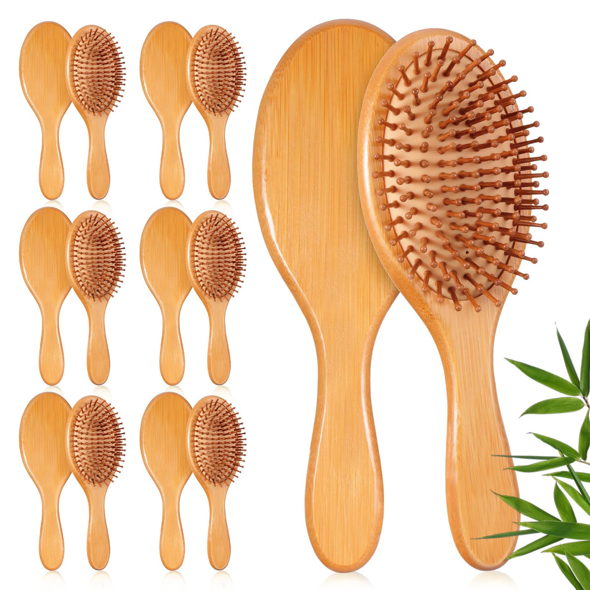 Exclaith brosse-cheveux-bambou-demelage : démêlage en douceur pour tous types de cheveux.