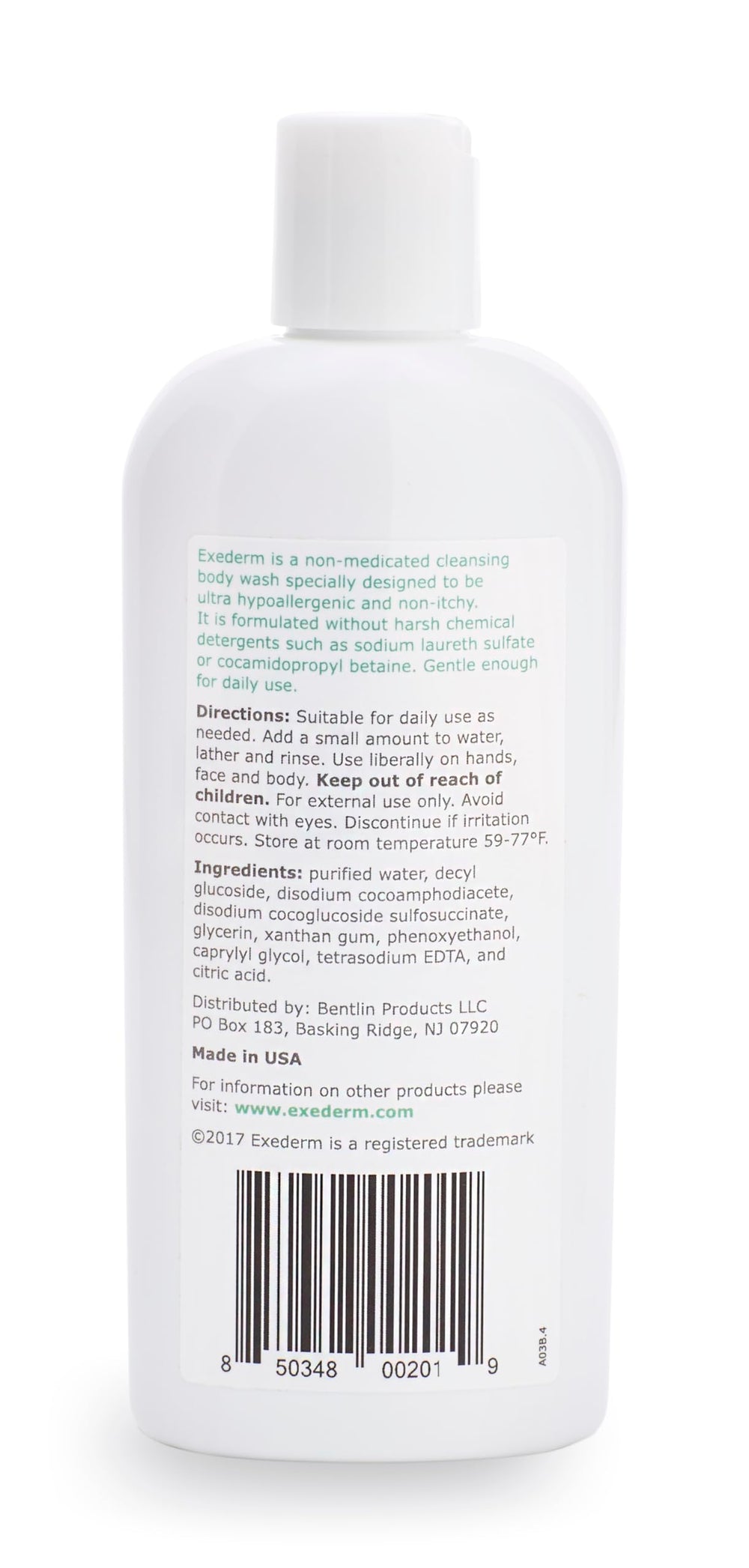 After-application view shows soft, hydrated skin with Exederm.