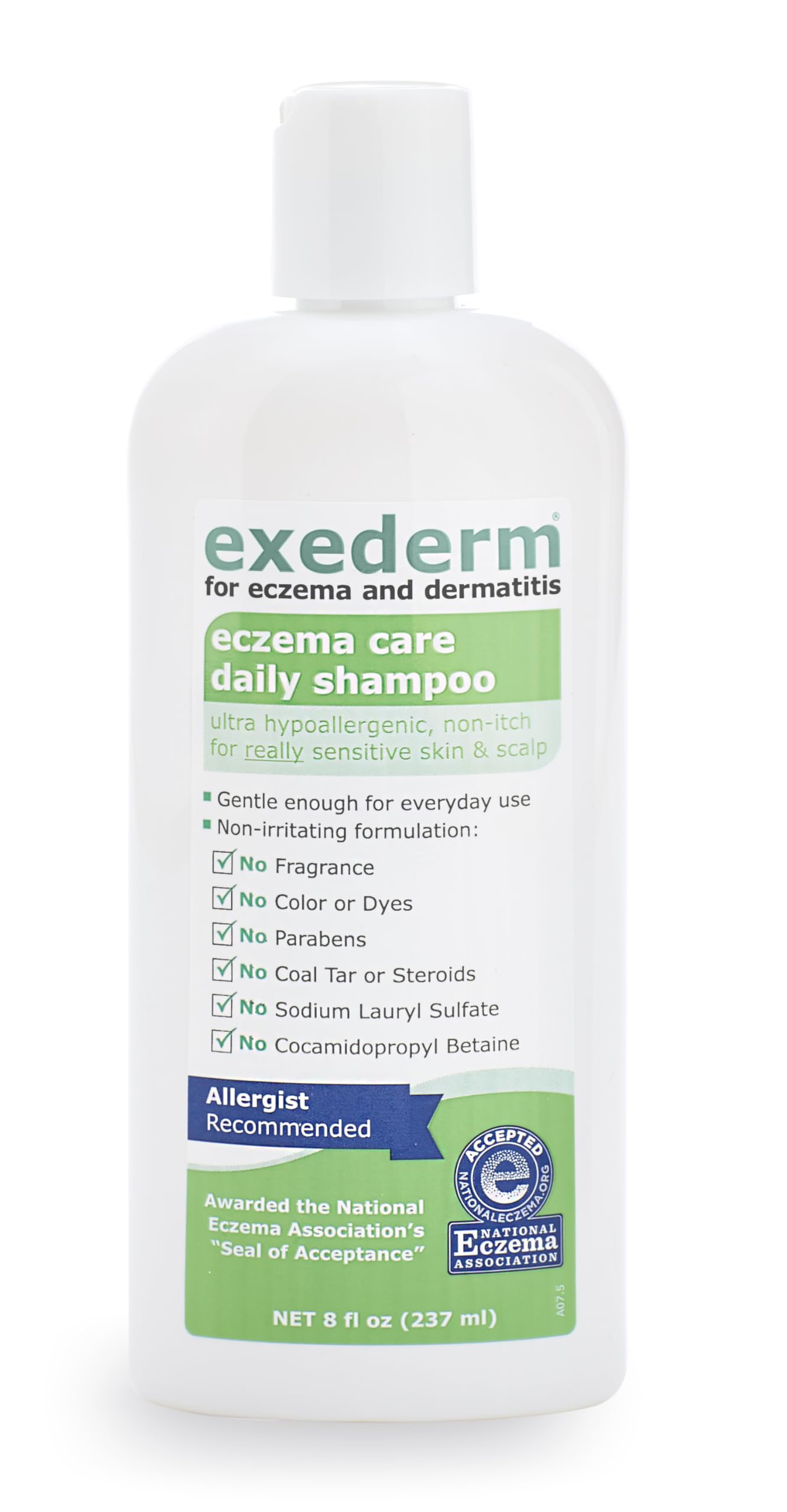 Exederm Shampoing apaisement eczéma, réduction des irritations.