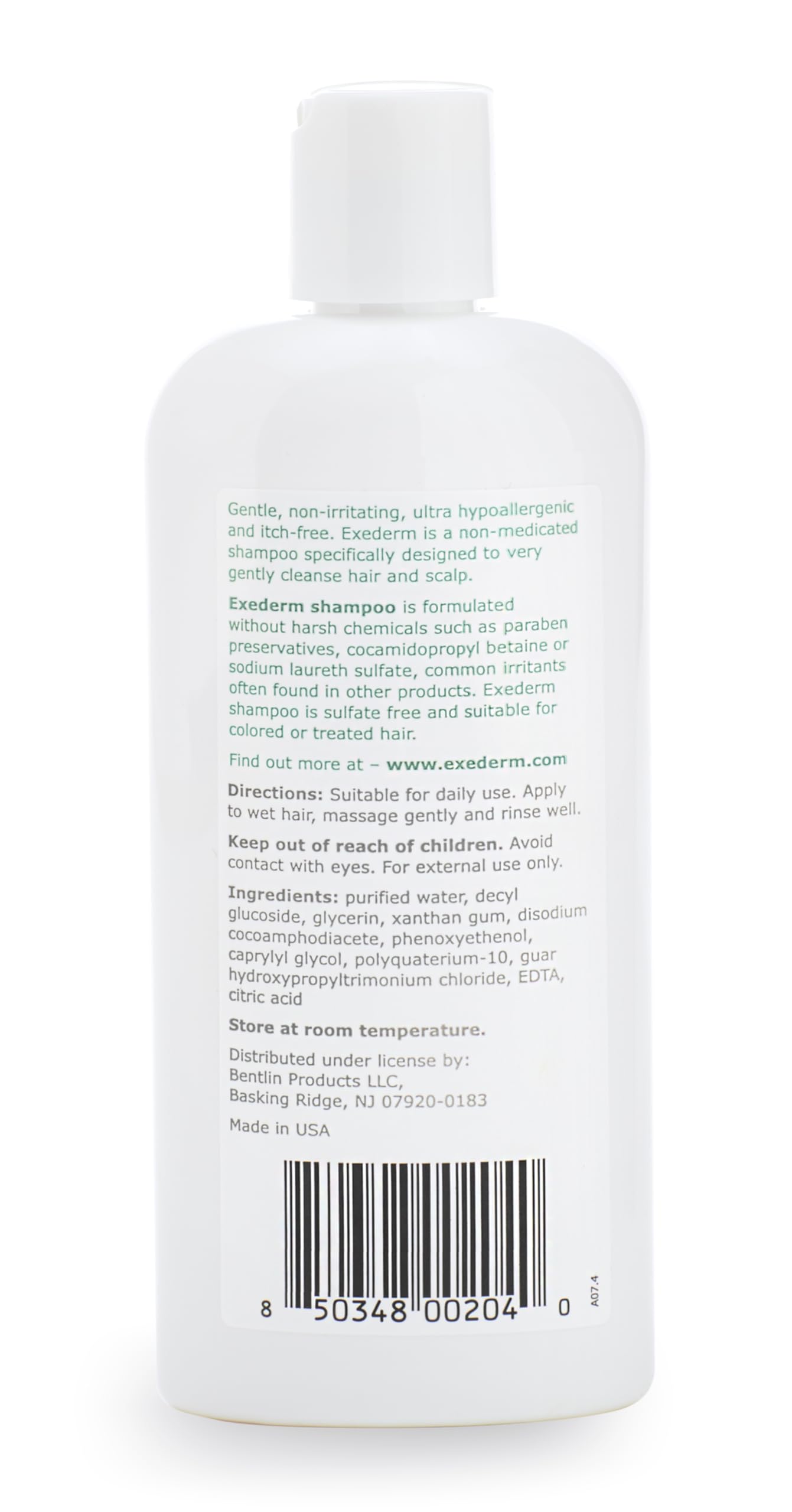 Exederm Shampoing adapté cheveux colorés et sensibles.