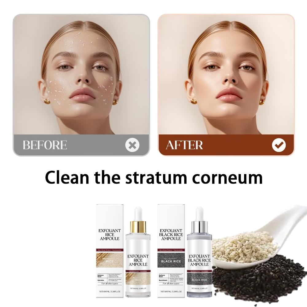 Exfoliant Riz Noir et Blanc – texture légère qui pénètre rapidement.