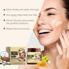 EXGYAN crème appliquée visage: peau hydratée et nourrie grâce au miel
