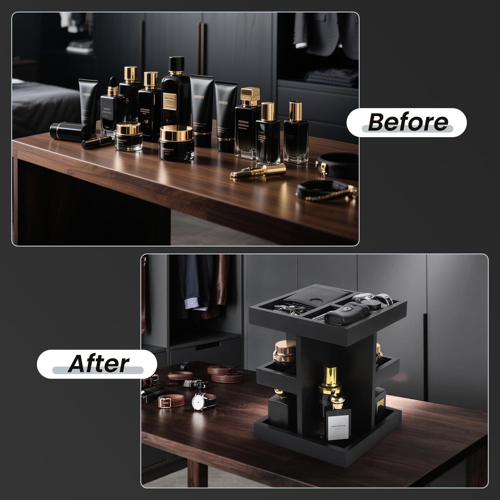 EXIN DECHEN étagère Cologne design artisanal pour table de nuit.