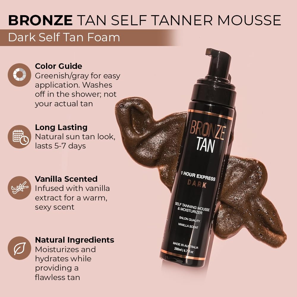 Existing Beauty Bronze Tan Mousse texture mousse facile à étaler.