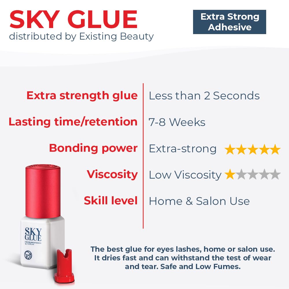 Existing Beauty Sky Glue S+ – rétention jusqu’à 7-8 semaines pour extensions cils