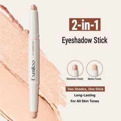Exmiloo Eyeshadow Stick Sunrise Latte, application crème lisse et sans bavures.