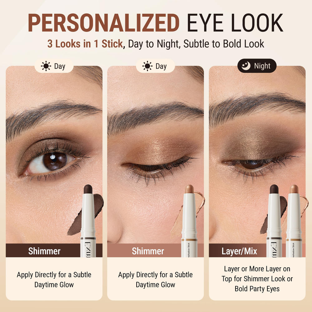Exmiloo fini longue tenue et résistance à l'eau pour un maquillage stable.