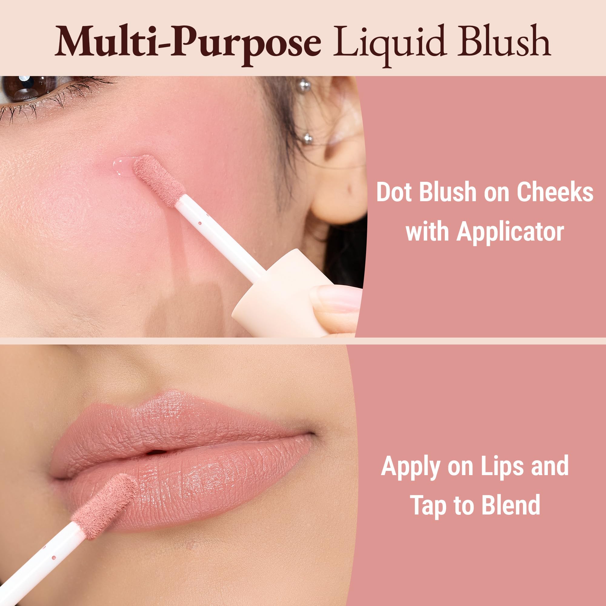 Application précise grâce à l applicateur intégré d Exmiloo rouge liquide.