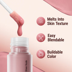 Teinte naturelle Exmiloo rouge liquide pour un éclat discret au quotidien.