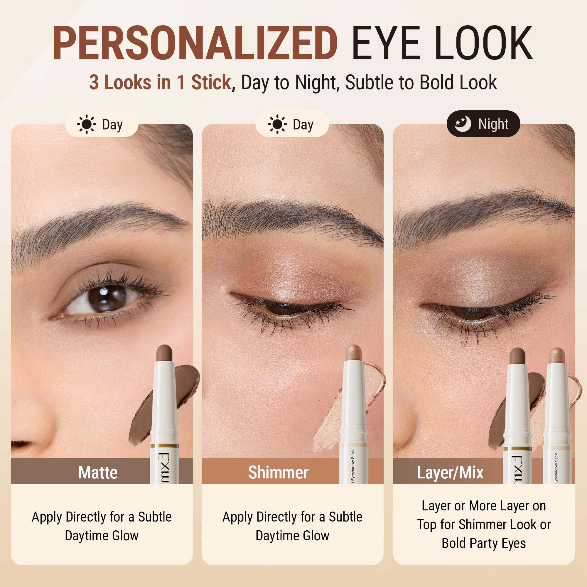 Exmiloo stylo-ombreyeux texture crème: glisse sans paquets.