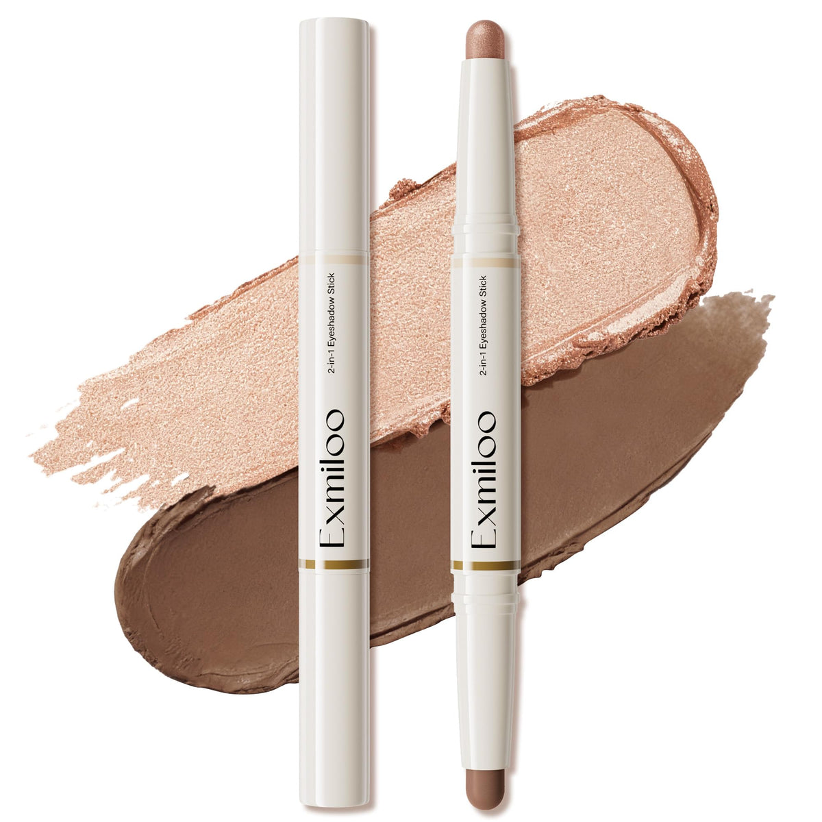 Exmiloo stylo-ombreyeux duo: fini mat et satiné pour transitions jour-nuit.