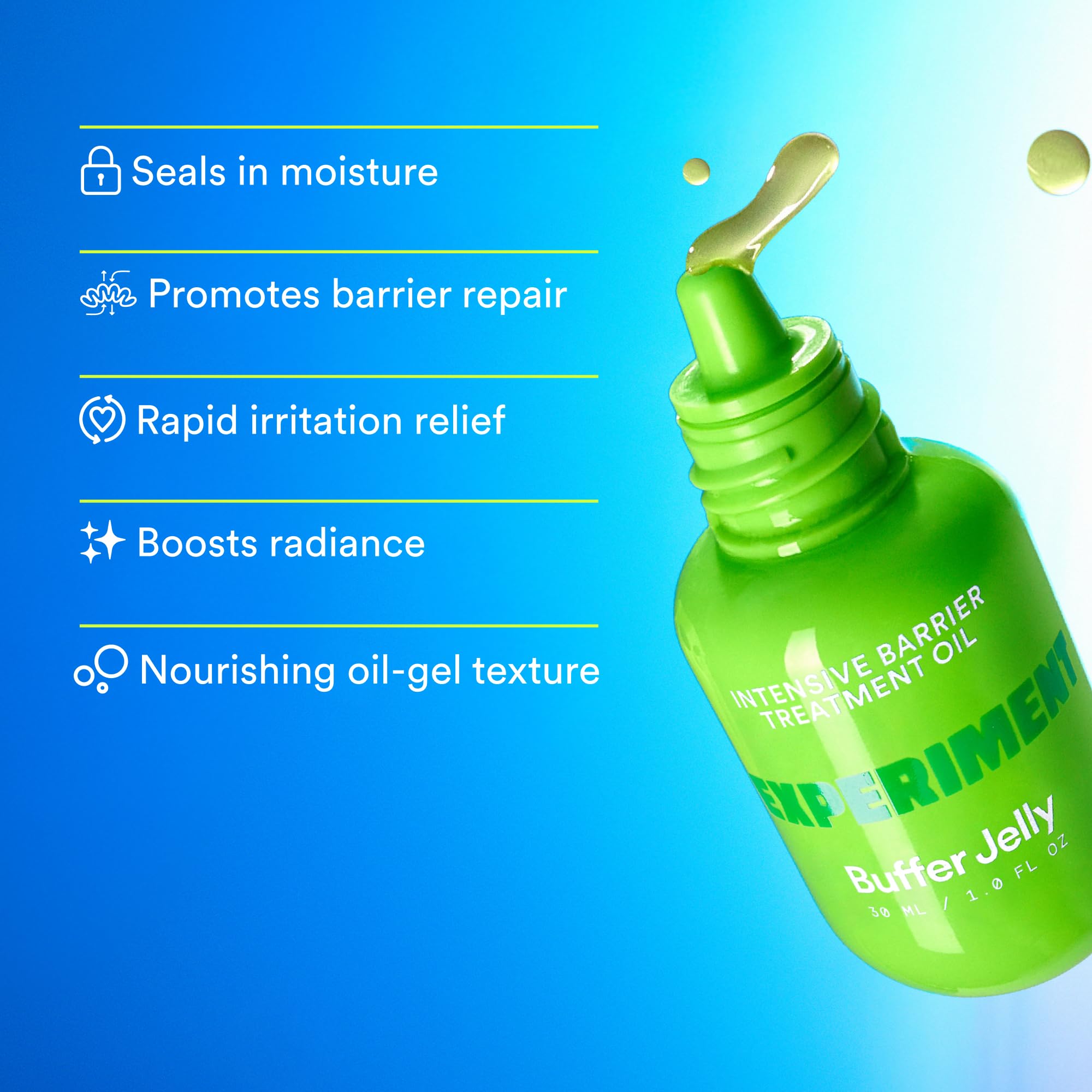 Experiment Buffer Jelly, formule vegan adaptée à tous les types de peau.