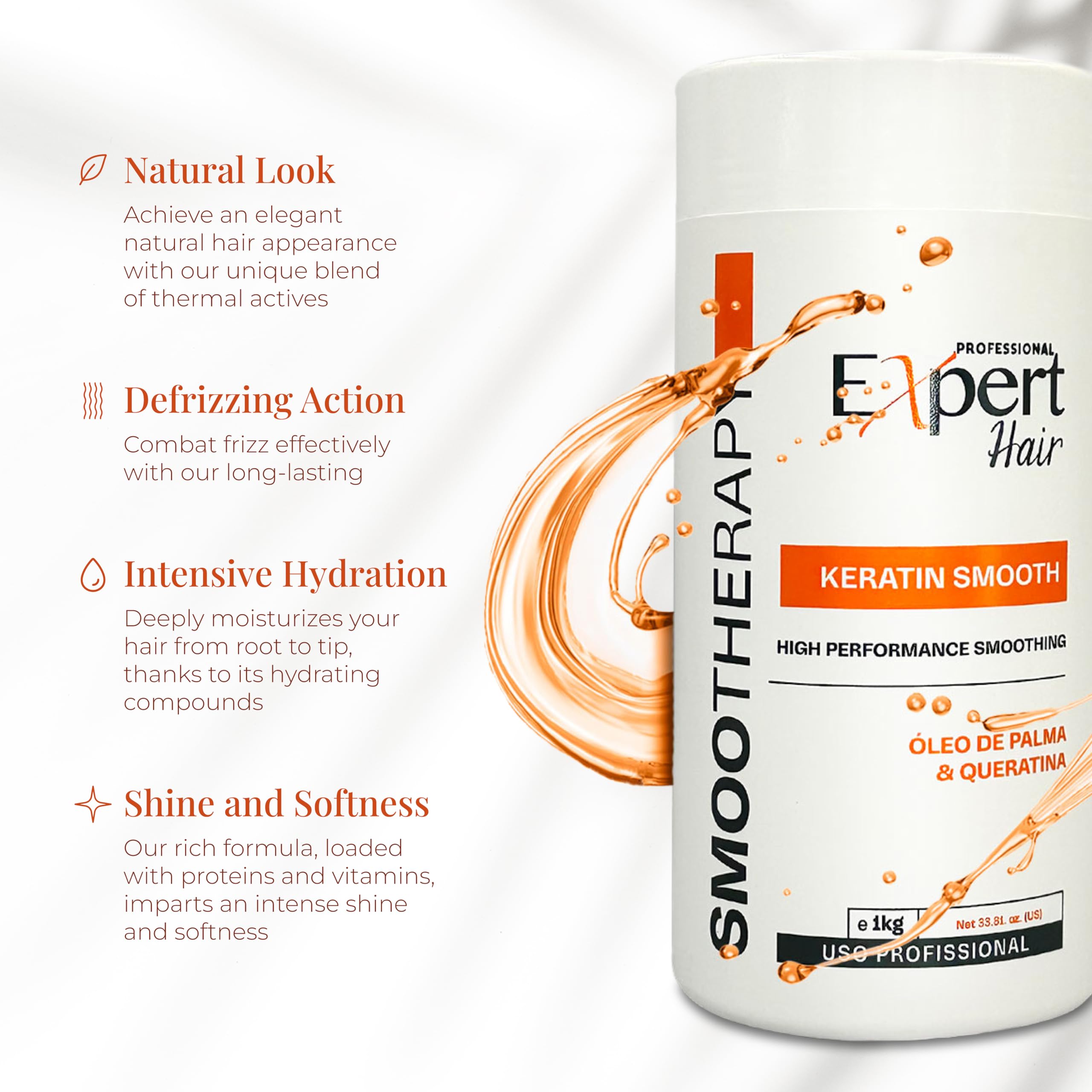Résultat naturel avec Expert Hair Keratin Smooth Botox pour un lissage léger.