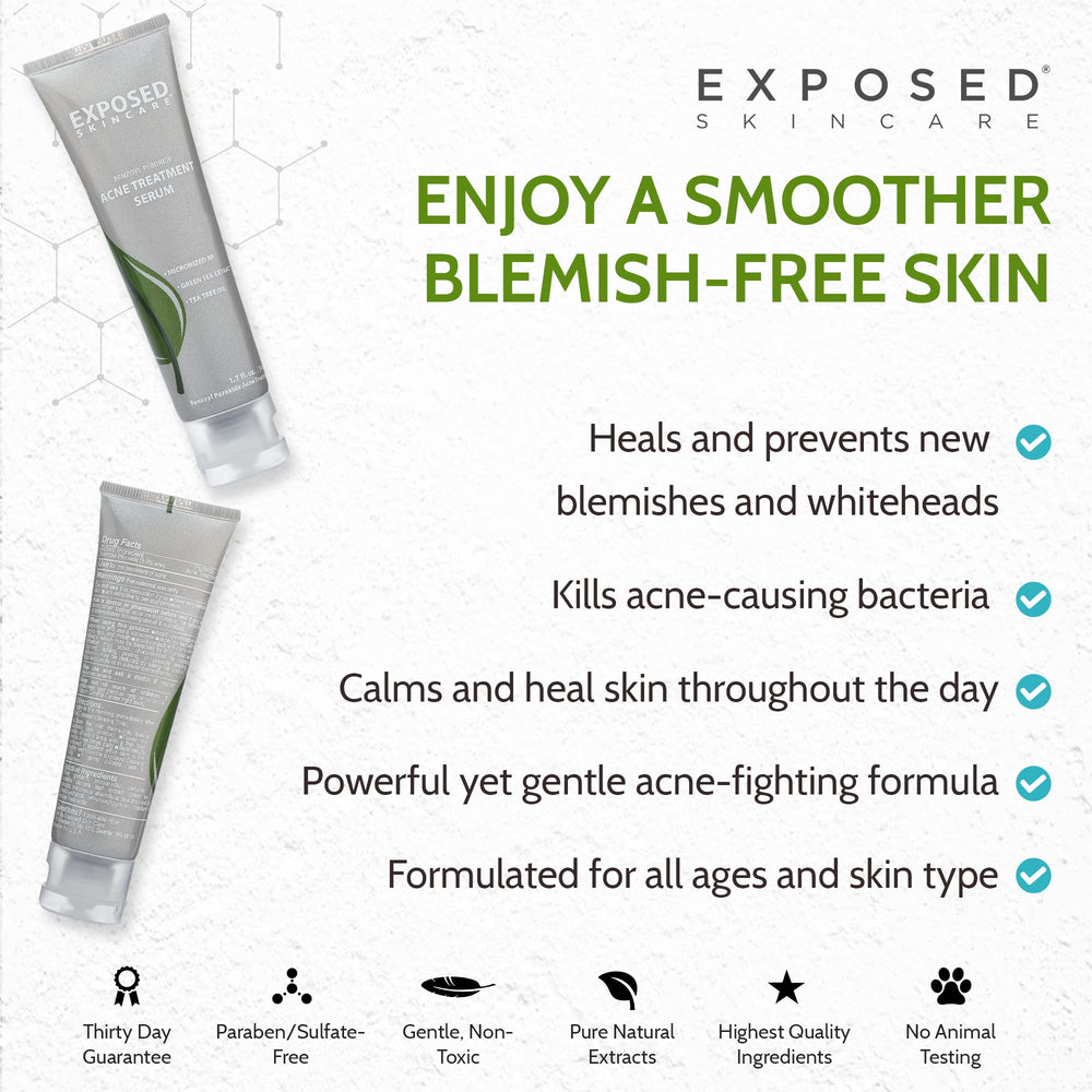 3.5 benzoyl peroxide visual on bottle indicating blemish targeting