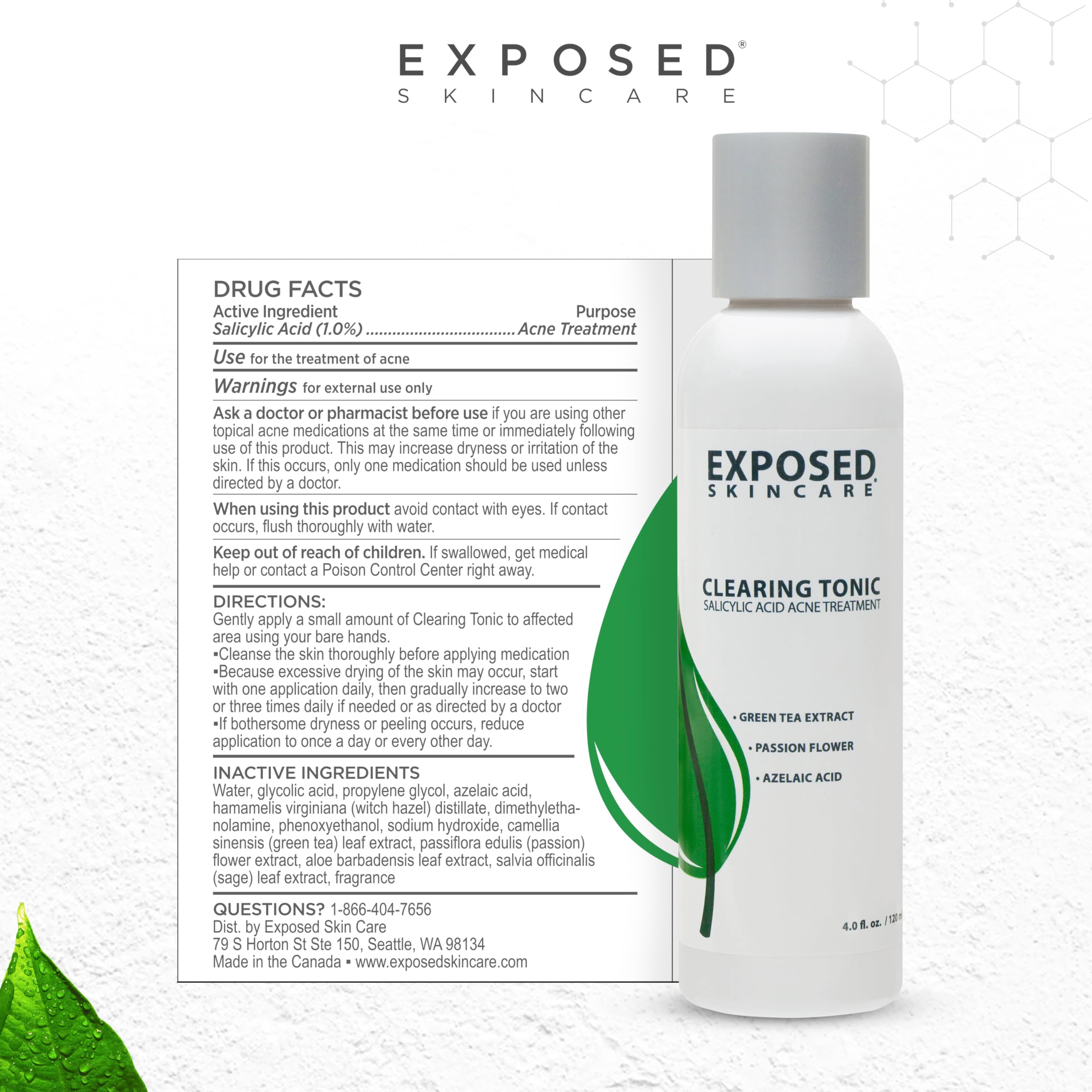 Exposed Skin Care flacon-tonique visage prêt à l’emploi