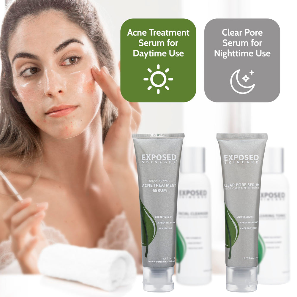 Exposed Skin Care kit texture-creme révèle une crème légère adaptée à tous les types de peau.