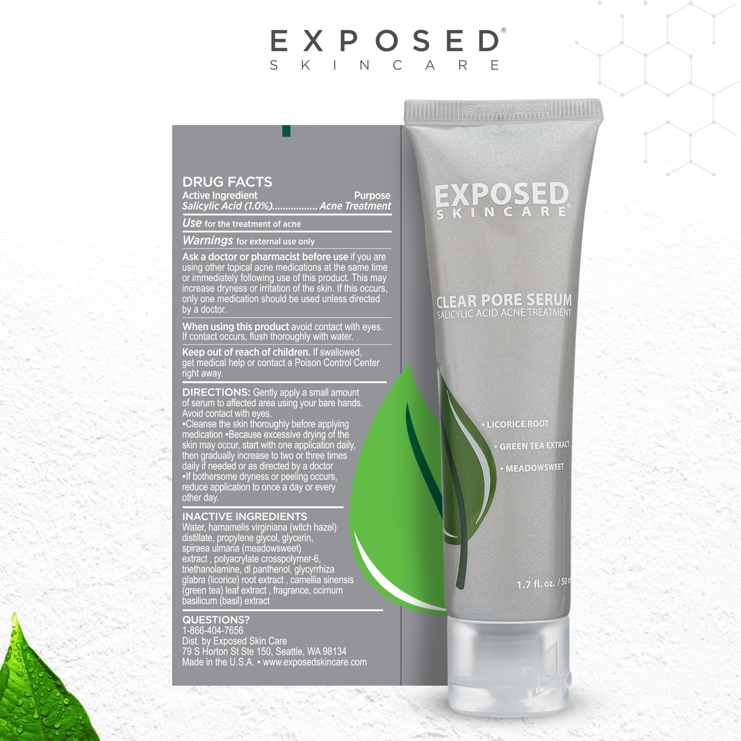 Exposed Skin Care Clear Pore Serum promet le contrôle du sébum sans lourdeur.