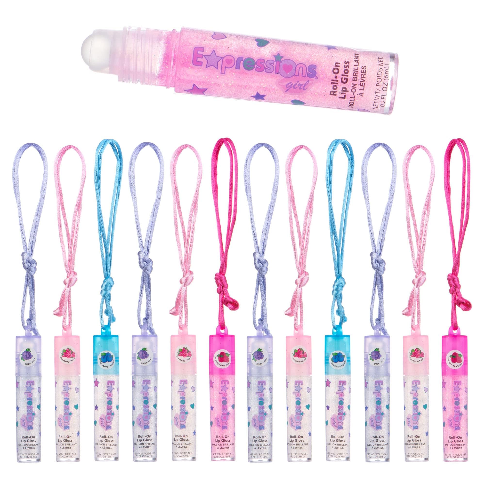 Bracelet gloss Expressions Fruits – rouleau ensemble, hydratation pratique en déplacement.