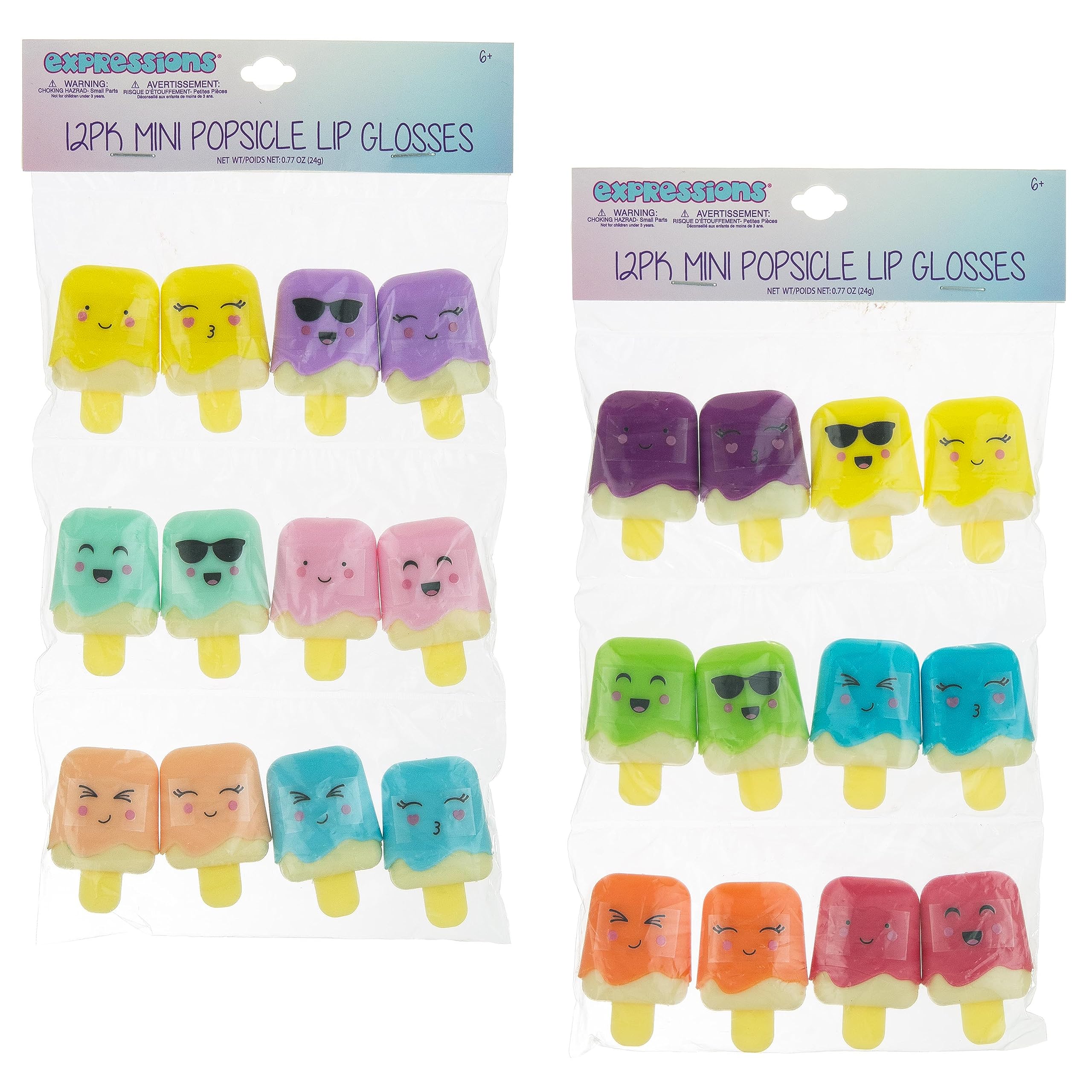 Expressions Pucker Pop baume lèvres ludique, parfait pour goûters et jeux créatifs.