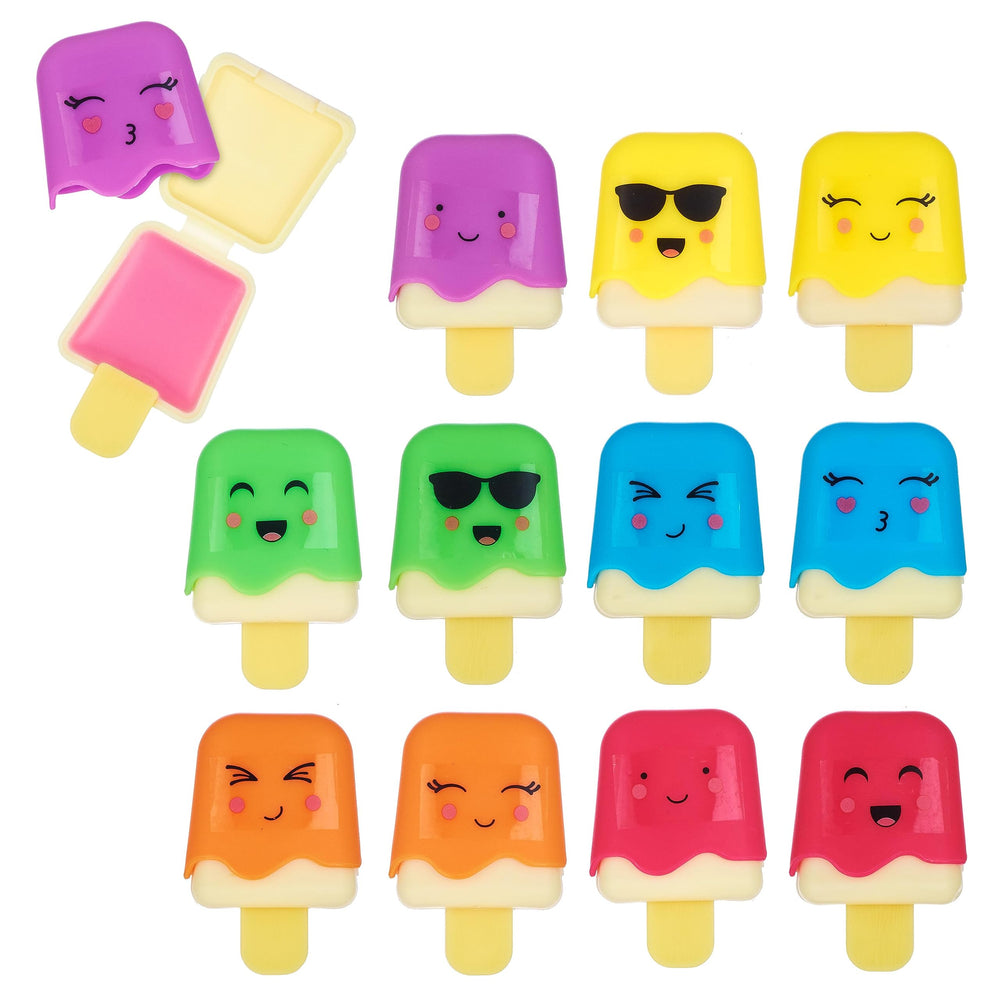 Expressions Pucker Pop baume lèvres bonbons, attrayant pour le jeu et l'apprentissage.