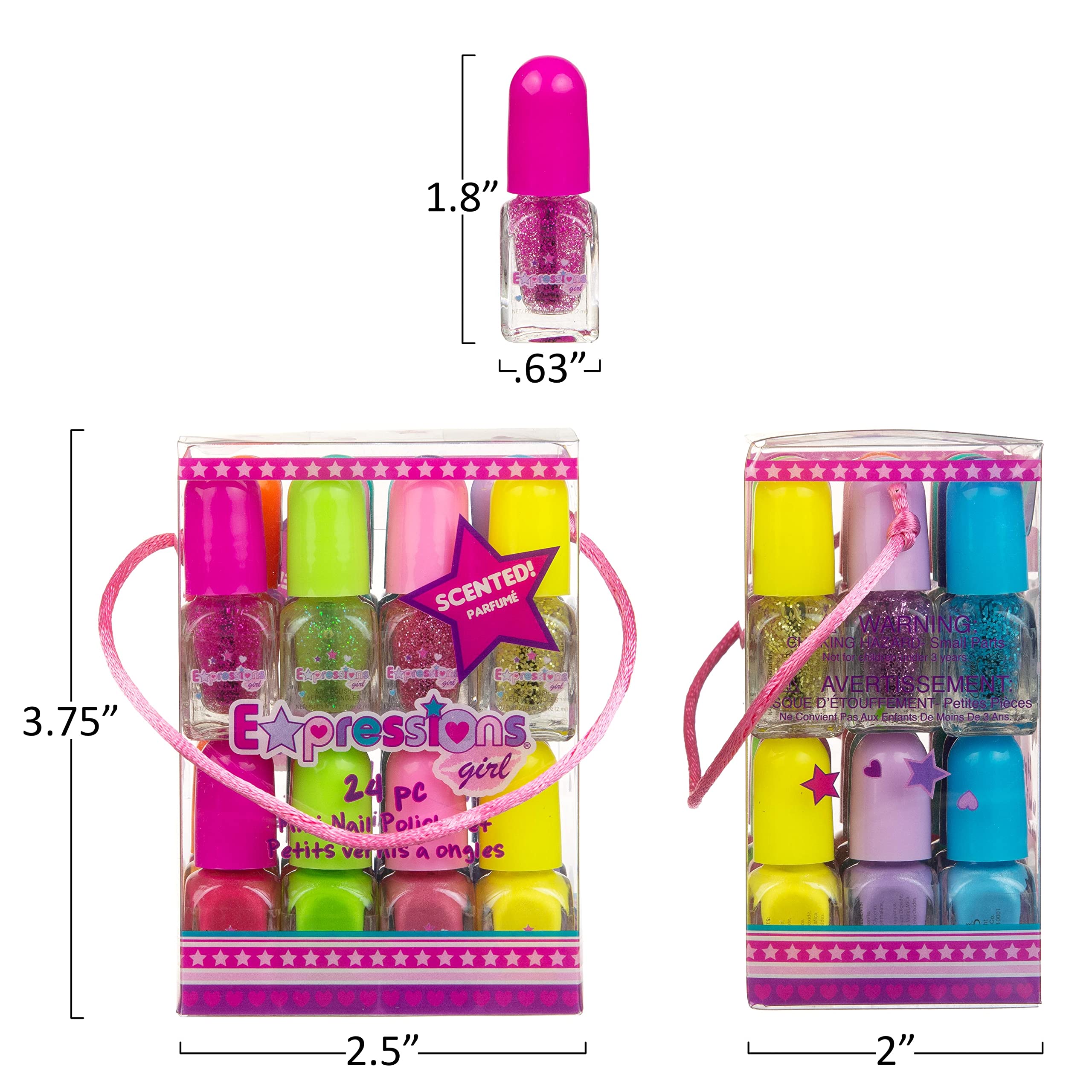 Expressions shiny colors nail polish palette offers quick-dry fun for kids.