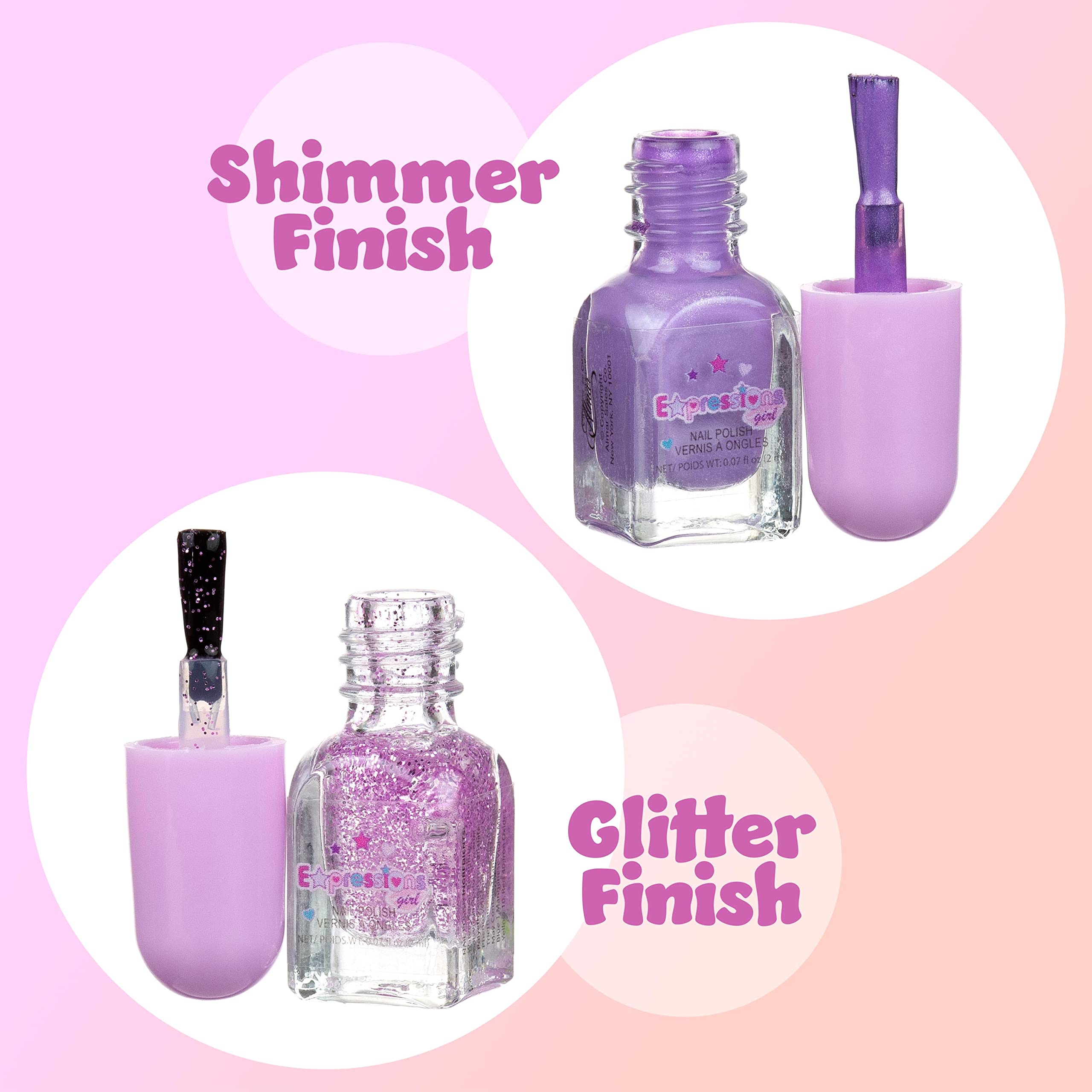 Expressions water-based nail polish designed for safe at-home manicures.