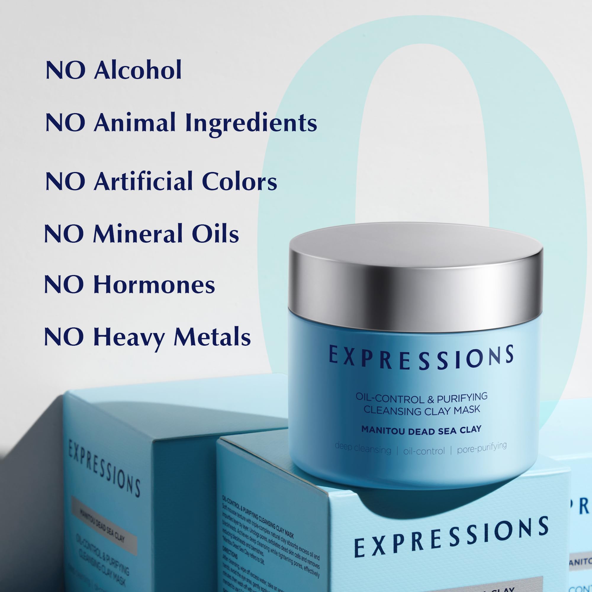 EXPRESSIONS WELLNESS masque argile-visage sensation fraîcheur après application.