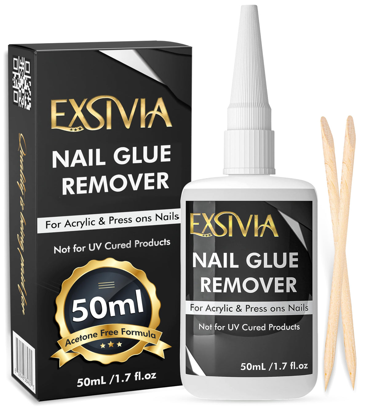 EXSIVIA démaquillant colle pour ongles: flacon 50 ml prêt à l'emploi