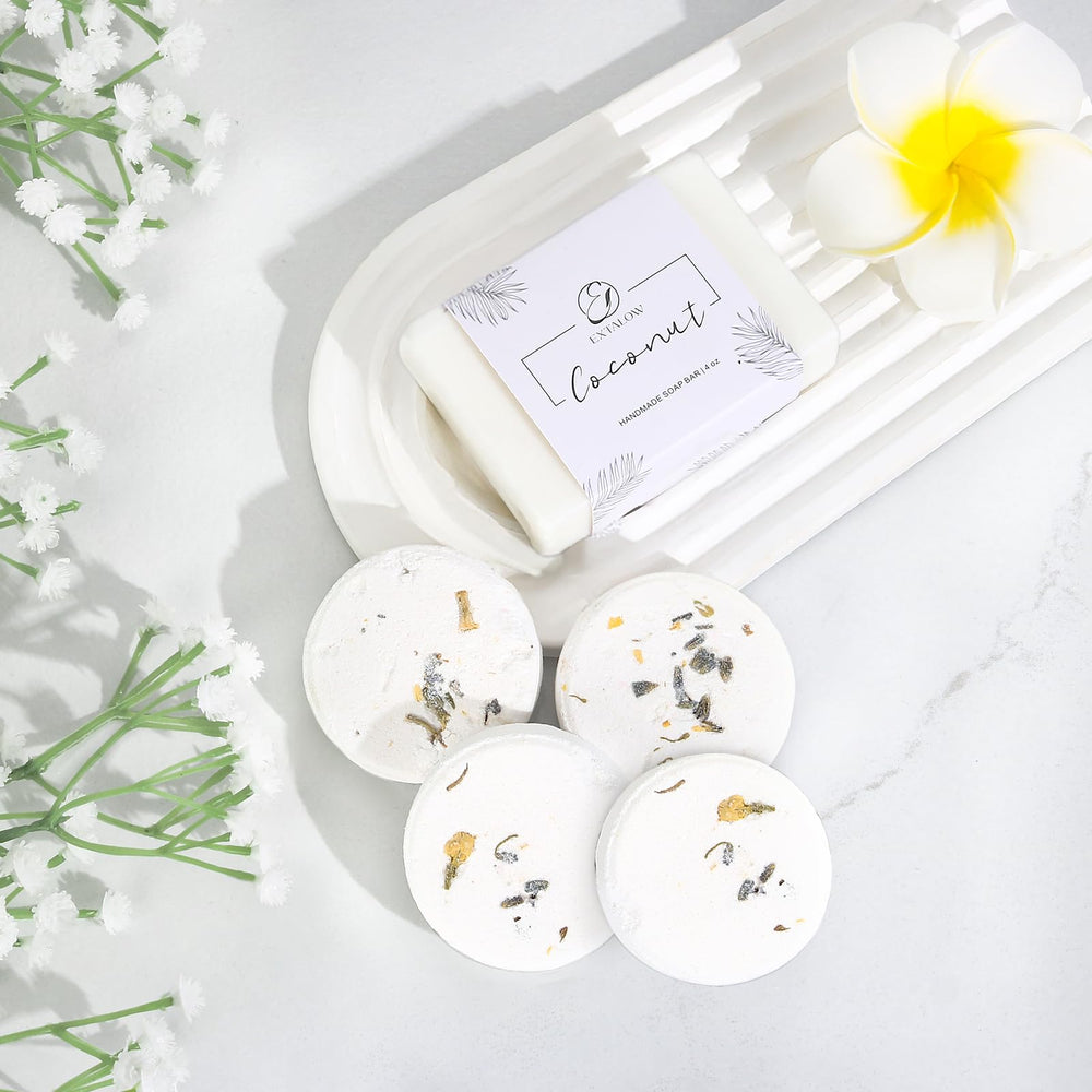 EXTALOW bougie fleurs coco lavande, ambiance calme et parfum relaxant
