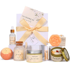 EXTALOW coffret spa Jasmine dans une boîte cadeau élégante pour moments de détente à la maison.