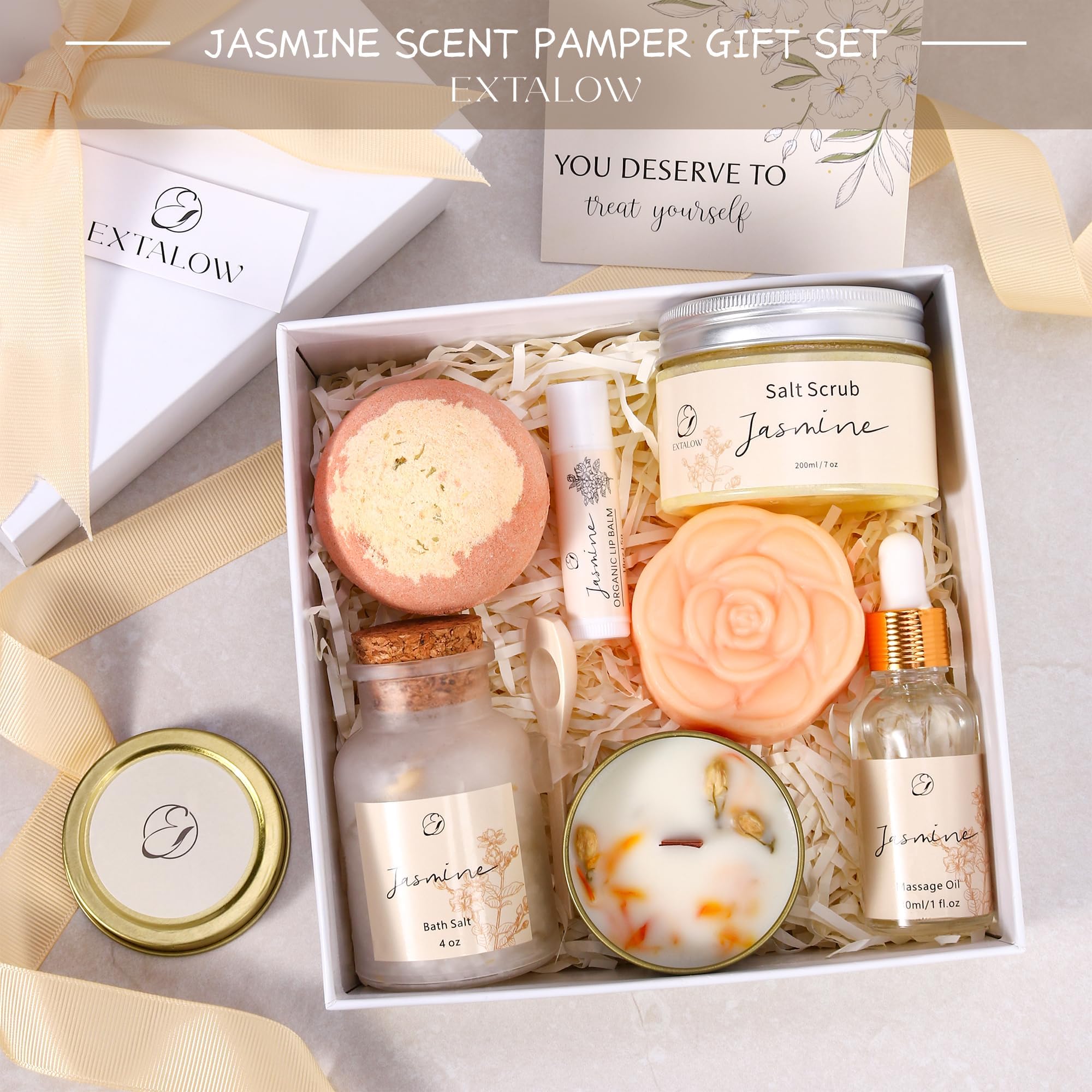 EXTALOW gommage corporel Jasmine, texture douce pour peau lisse et rafraîchie.